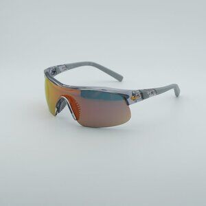 NIKE SHOW X1 DX6520 066 Sunglasses Transparent Shield Frame, Orange Lenses